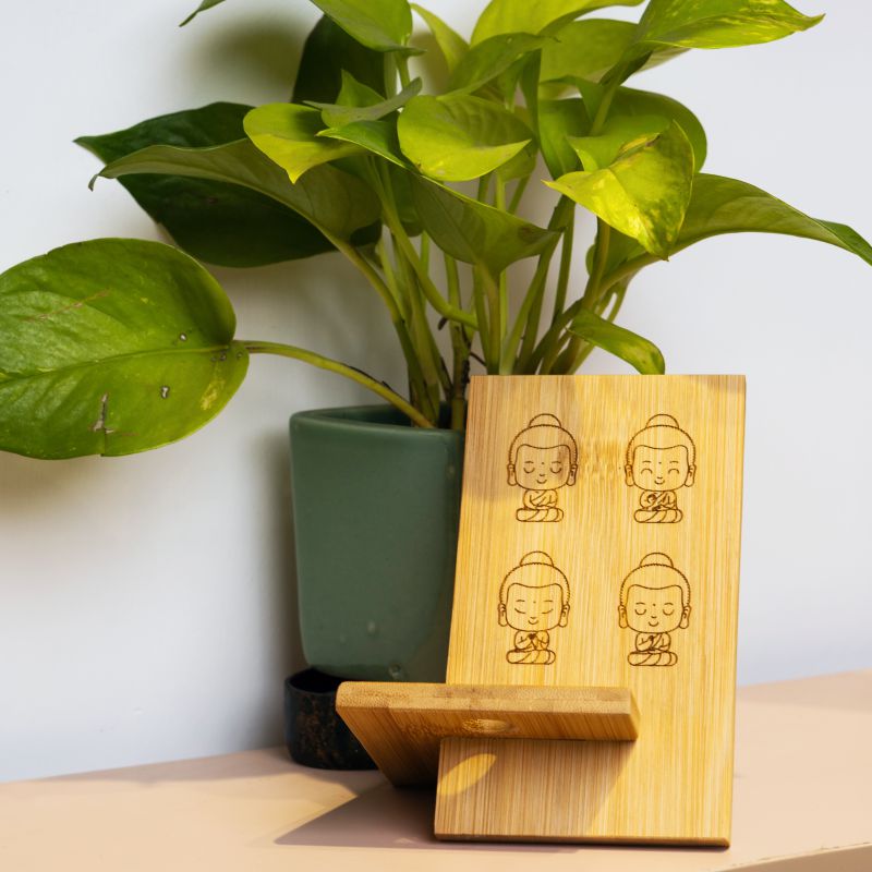 Bamboo Collapsible Mobile Stand